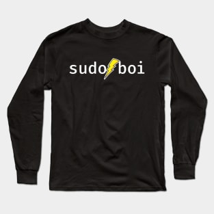 sudo boi. A funny design perfect for unix and linux users, sysadmins or anyone in IT support Long Sleeve T-Shirt